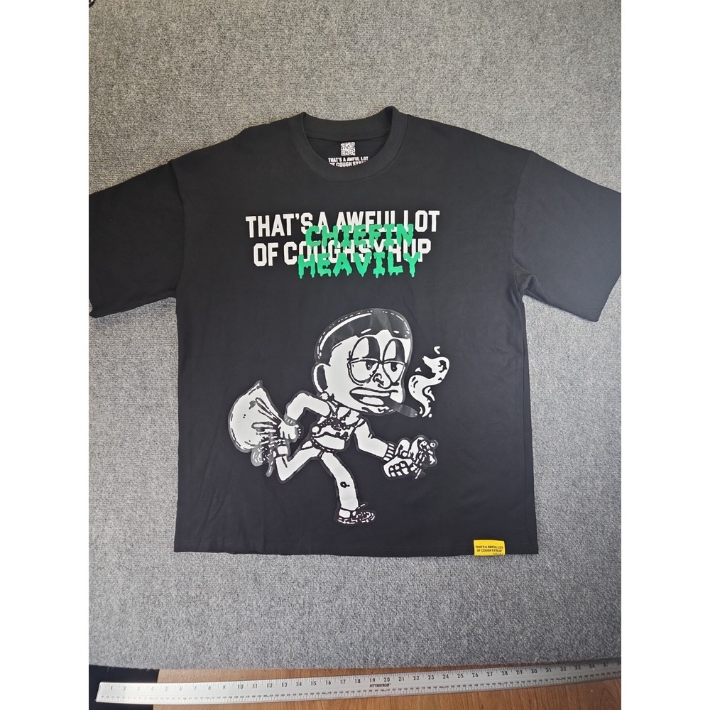 That's A Awful Lot of Cough Syrup Size XL Black Shirt Chiefin Heavily NEW 1673